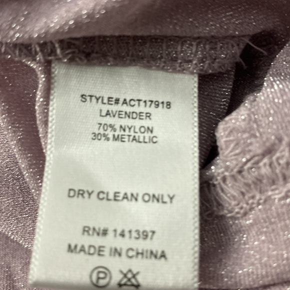 ASTR the Label LAVENDER JOBELLE LUREX MOCK NECK LONG SLEEVE TOP - Picture 9 of 9